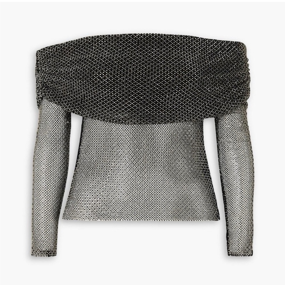 Self-Portrait Black Off-Shoulder Top for new years